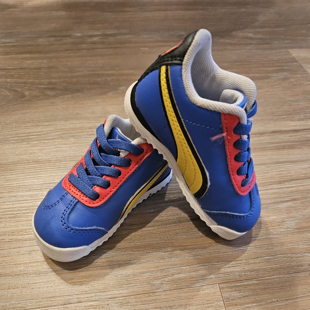 Baby Puma Roma Primary "ROYAL SAPPHIRE, Pele Yellow, and Puma Black